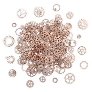 Mixed Pack 17 Steampunk Cogs - Light Copper