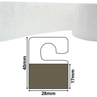 J Hook 40mm x 28mm Self Adhesive Hang Tabs