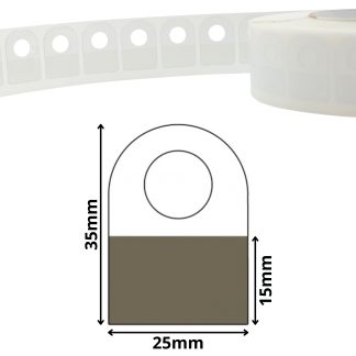 Round Hole 35mm x 25mm Self Adhesive Hang Tabs