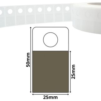 Round Hole 50mm x 25mm Self Adhesive Hang Tabs