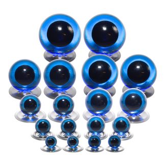 Transparent Blue Eyes Metal Backs