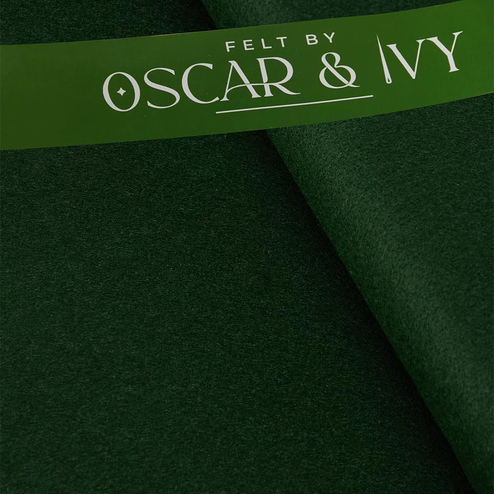 Holly Green (Col 04) Felt by Oscar & Ivy - Wool Viscose Blend - Image 2