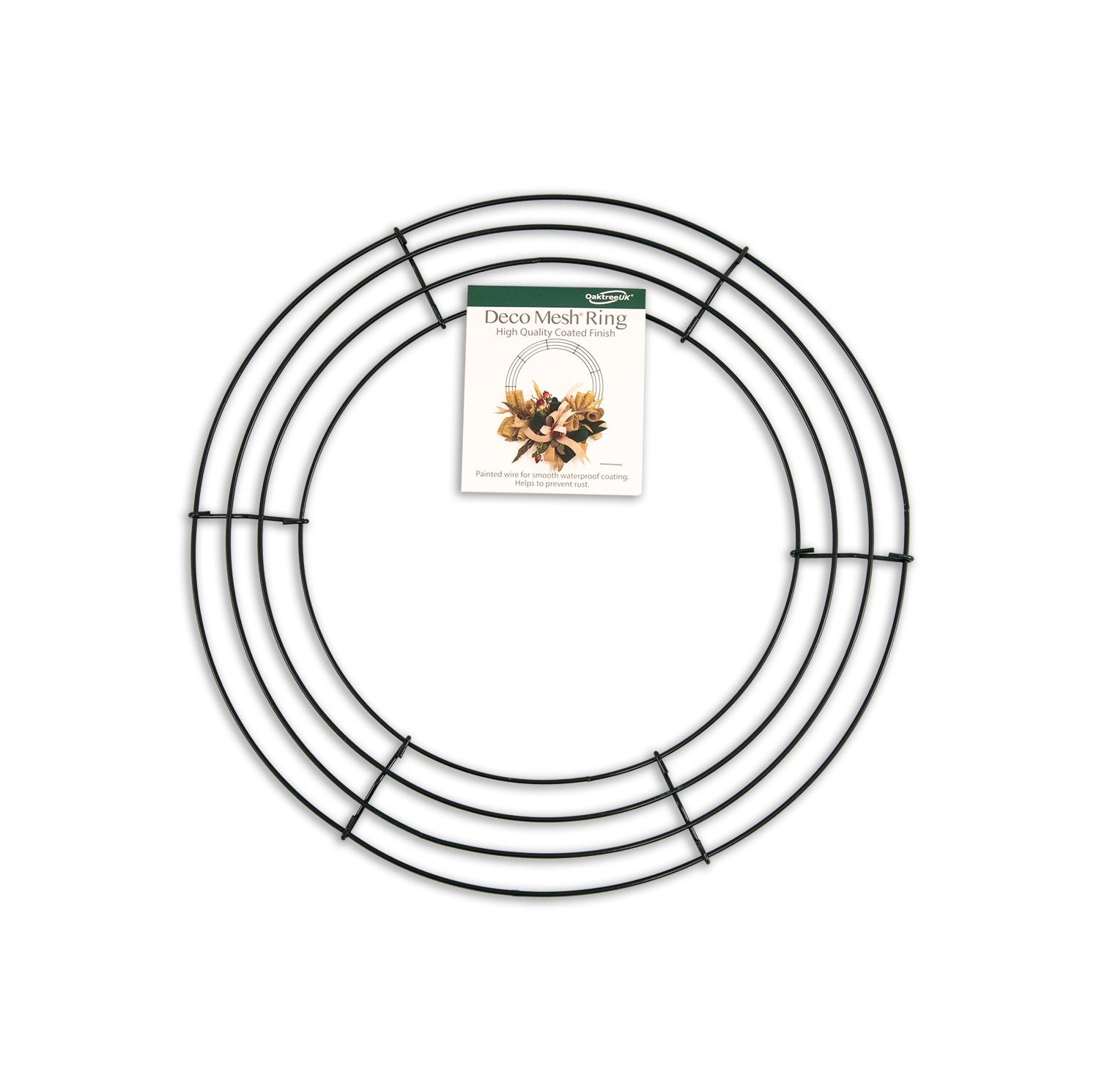 12"/30cm Circle Metal Wreath Frame - Deco Mesh Ring by Oaktree UK