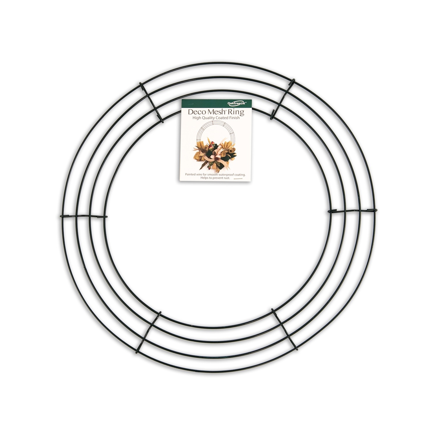 13"/33cm Circle Metal Wreath Frame - Deco Mesh Ring by Oaktree UK