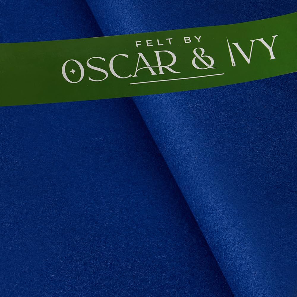 Royal Blue (Col 14) Felt by Oscar & Ivy - Wool Viscose Blend - Image 2