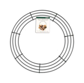 14"/35.5cm Circle Metal Wreath Frame - Deco Mesh Ring by Oaktree UK