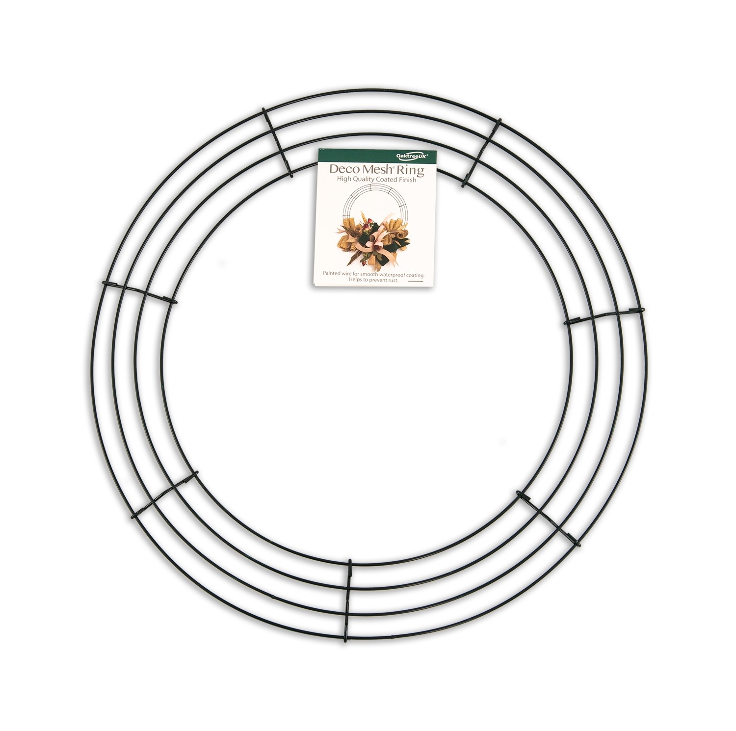 14"/35.5cm Circle Metal Wreath Frame - Deco Mesh Ring by Oaktree UK