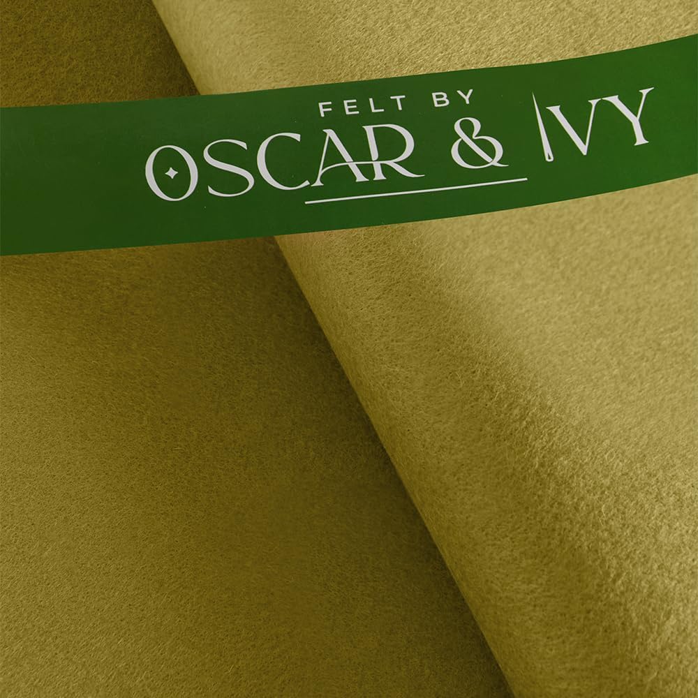 Meadow Green (Col 20) Felt by Oscar & Ivy - Wool Viscose Blend - Image 2