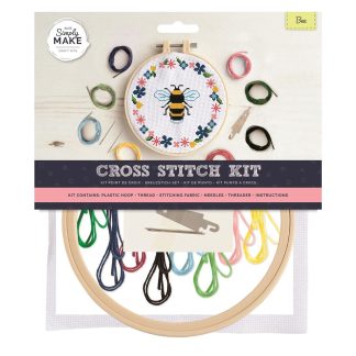Bee 7”/18cm Cross Stitch Kit - Simply Make by DoCrafts - DSM106168