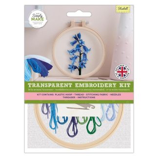 Bluebell 4.3"/11cm Transparent Embroidery Kit - Simply Make by DoCrafts - DSM106401