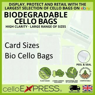Card Sizes Biodegradable Cello Bags