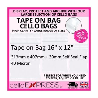 Tape On Bag - 16" x 12"- 313mm x 407mm