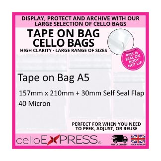 Tape On Bag A5 Cellos -157mm x 210mm