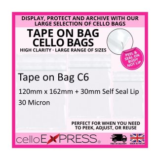Tape on Bag Cello C6 - 120mm x 162mm