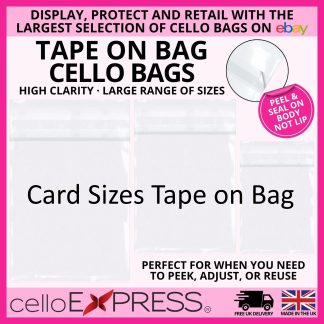Card Sizes Tape on Bag Cello