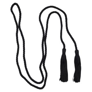 Black (700) Double-Ended Tasselled Cord - Chainette Tassels