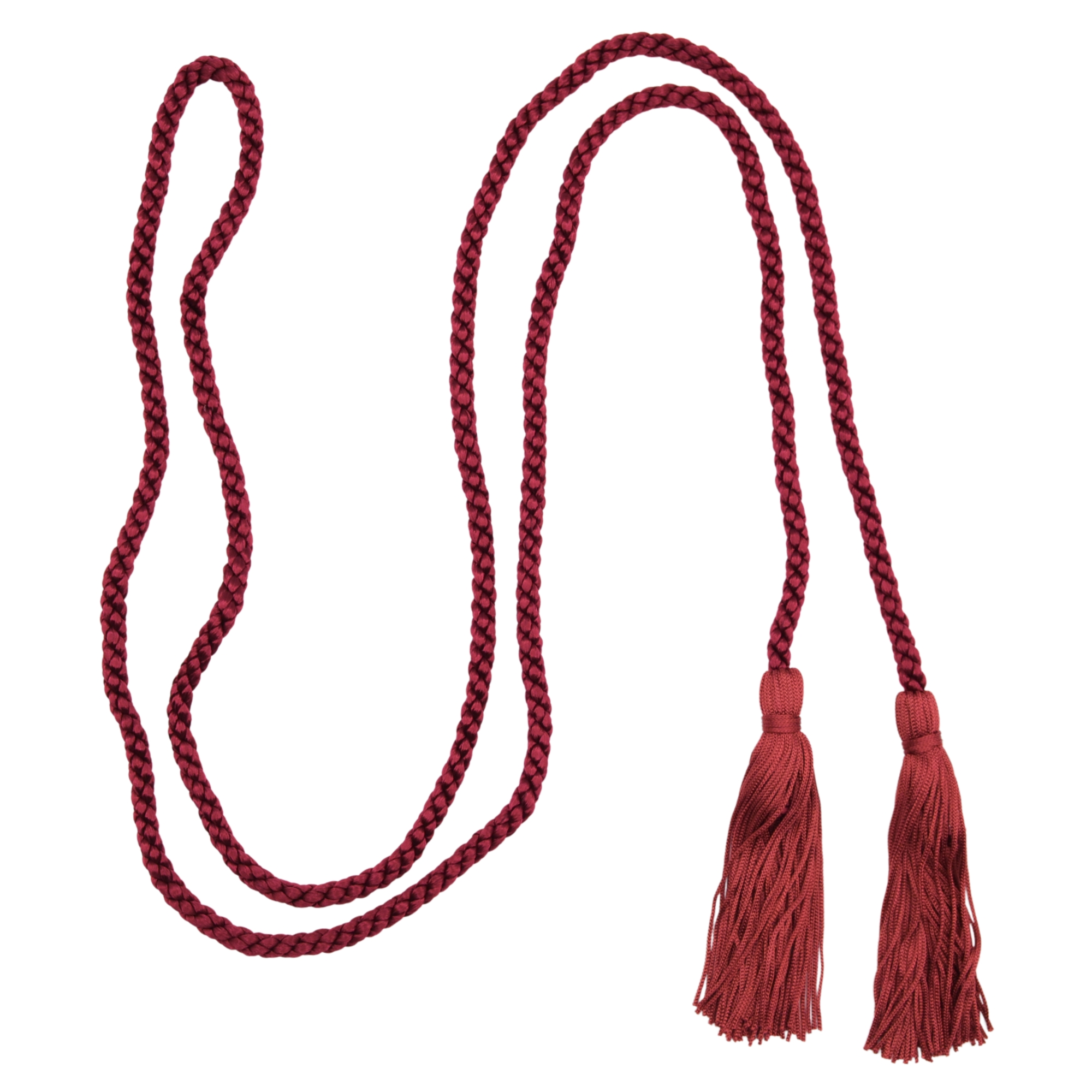 Burgundy (338) Double-Ended Tasselled Cord - Chainette Tassels