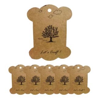 Let's Craft Kraft Ribbon Card Bobbins - 103mm x 80mm