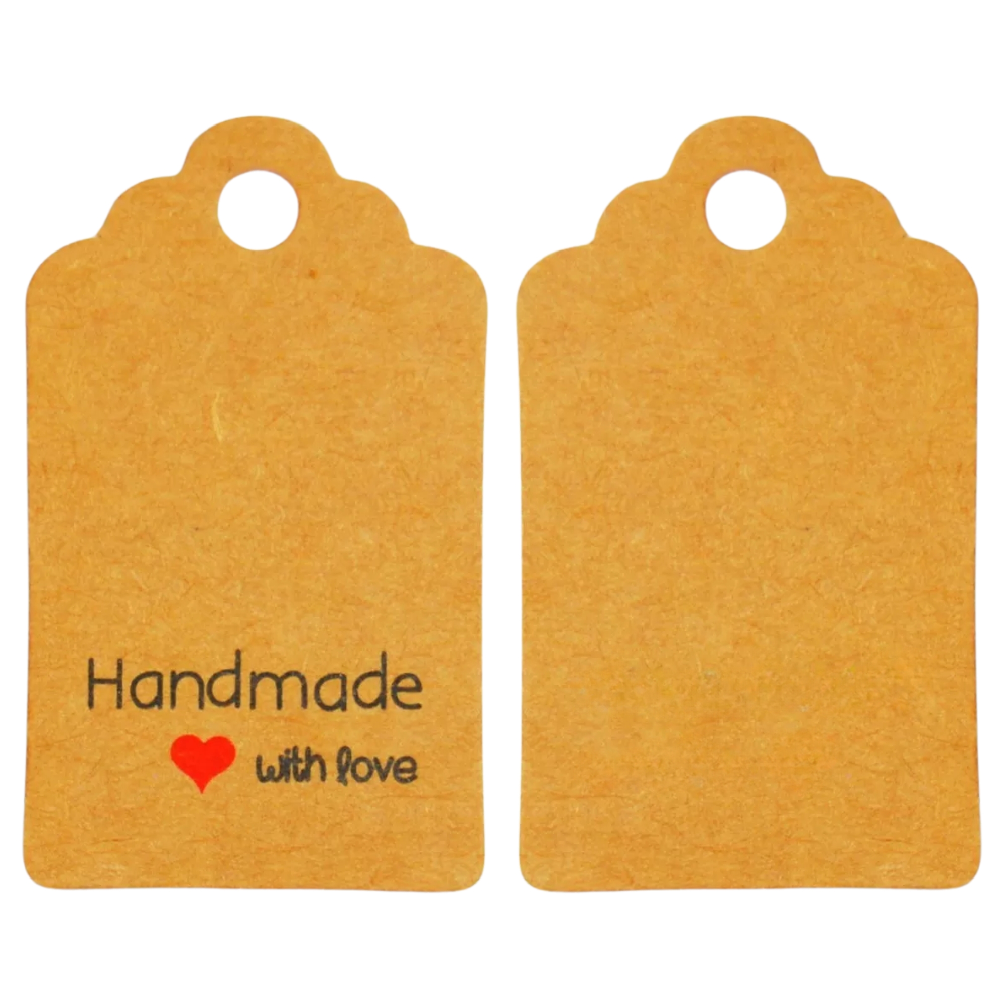 Handmade With Love Brown Gift Tags - Pack of 100