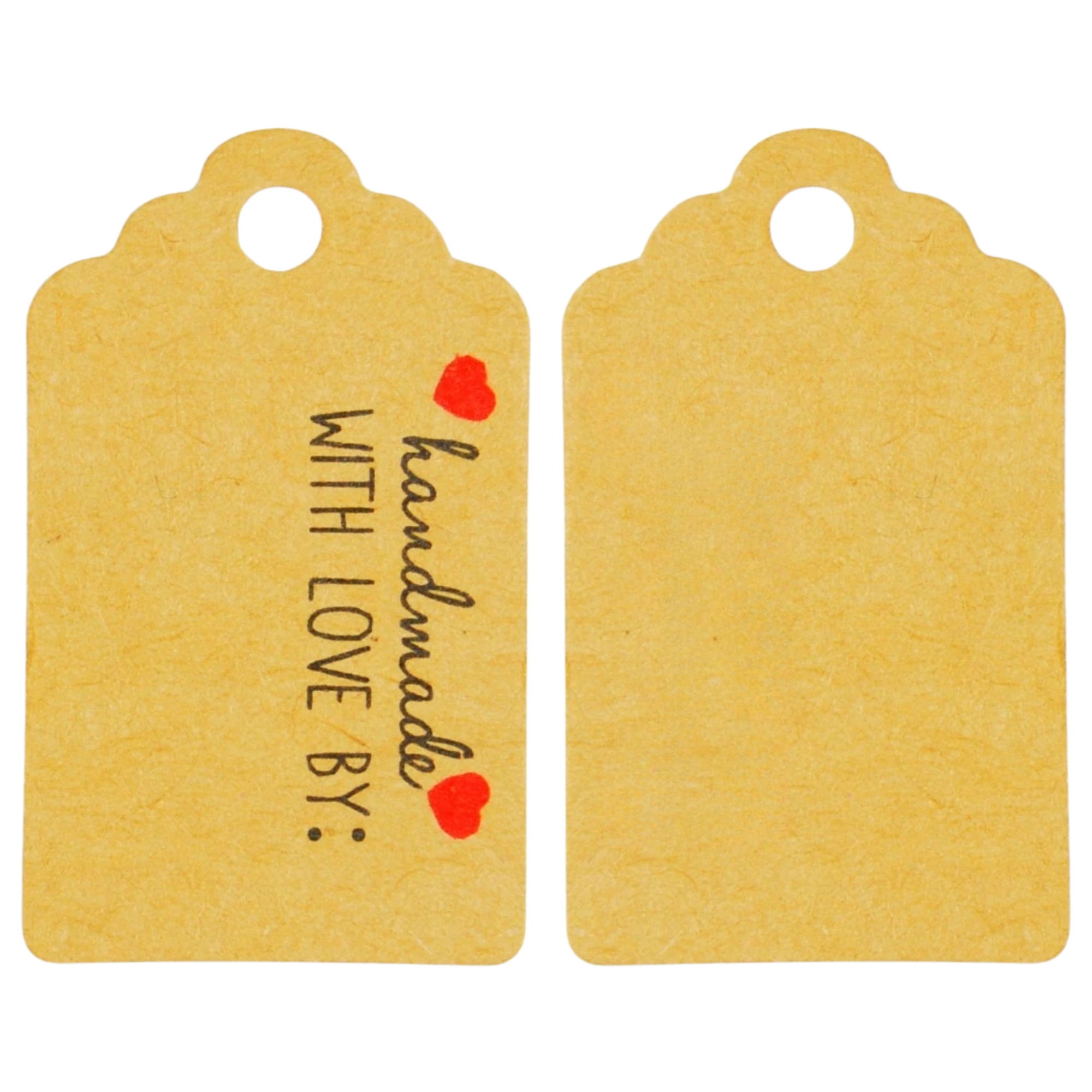 Handmade With Love By Brown Gift Tags - Pack of 100