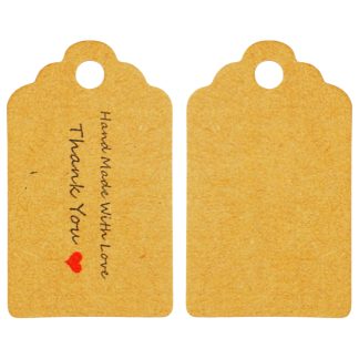 Handmade With Love Thank You Brown Gift Tags - Pack of 100