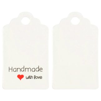 Handmade With Love White Gift Tags - Pack of 100