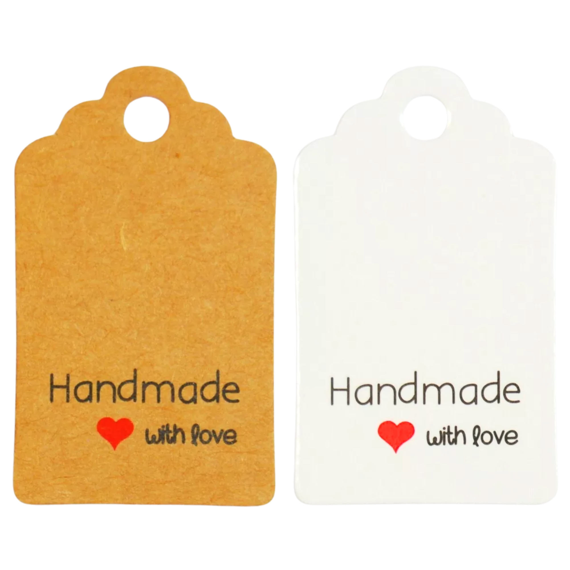 Handmade With Love Brown Gift Tags - Pack of 100 - Image 3