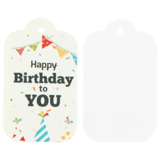 Happy Birthday To You White Gift Tags - Pack of 100