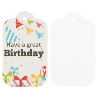 Have A Great Birthday White Gift Tags - Pack of 100