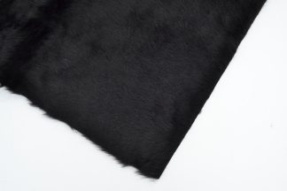 Black Rabbit Fur Fabric 15mm Pile - Various Lengths - Fake Fur Toy Making