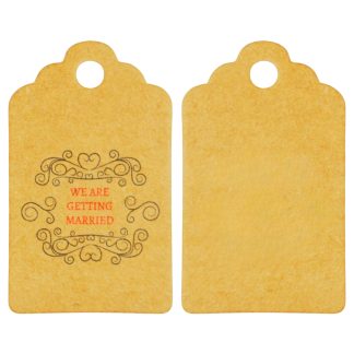 We Are Getting Married Brown Gift Tags - Pack of 100