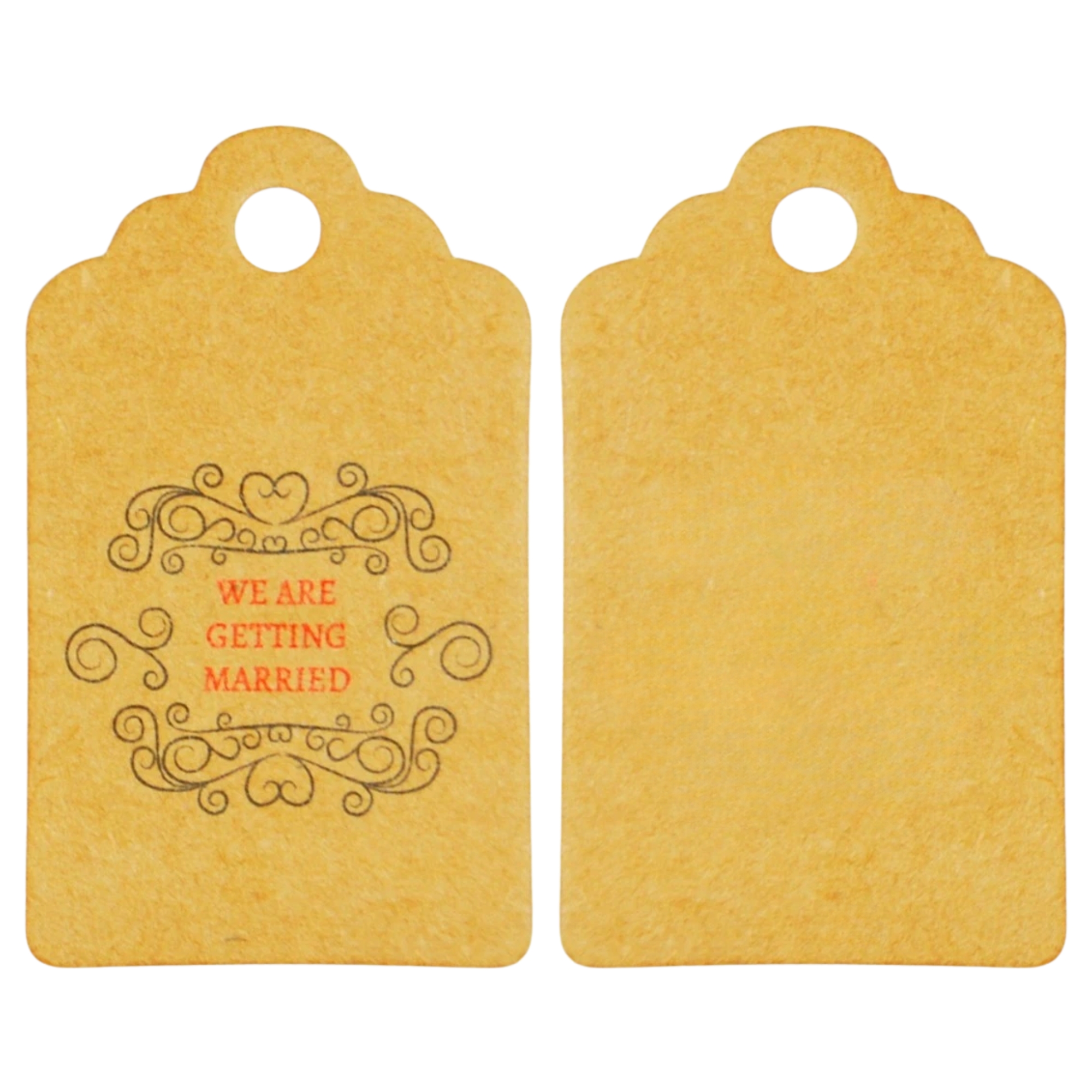 We Are Getting Married Brown Gift Tags - Pack of 100