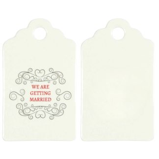 We Are Getting Married White Gift Tags - Pack of 100