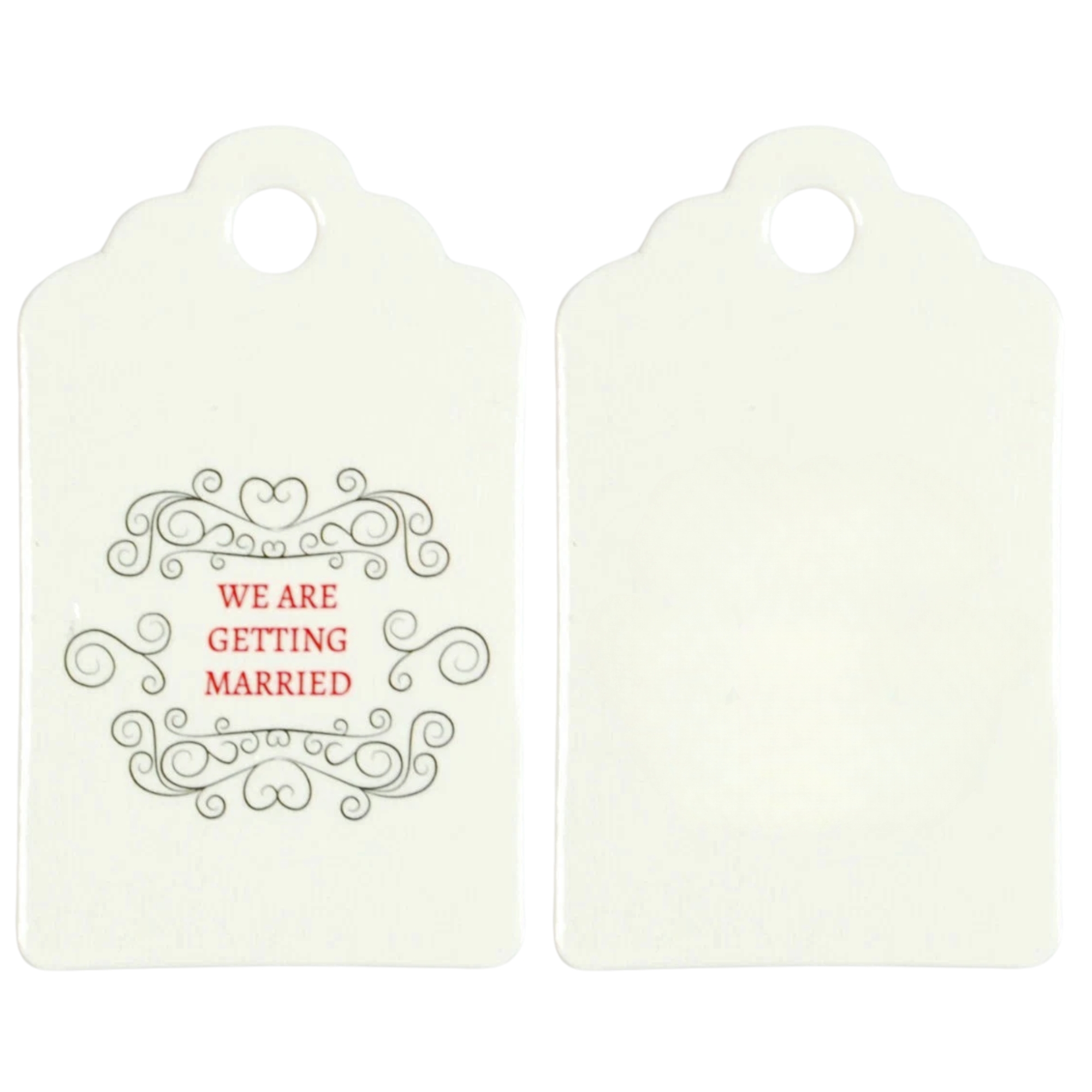 We Are Getting Married White Gift Tags - Pack of 100