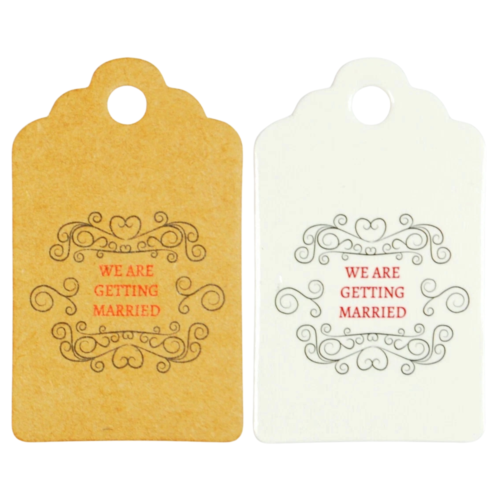 We Are Getting Married White Gift Tags - Pack of 100 - Image 3