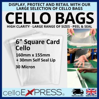 Large Square 160mm x 155mm Cellophane Bag