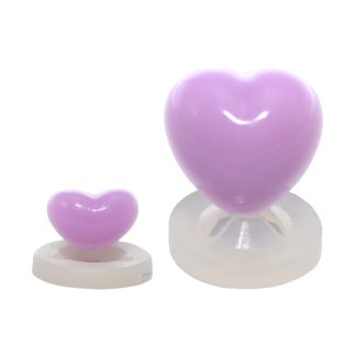 Lavender Heart Noses with Plastic Backs
