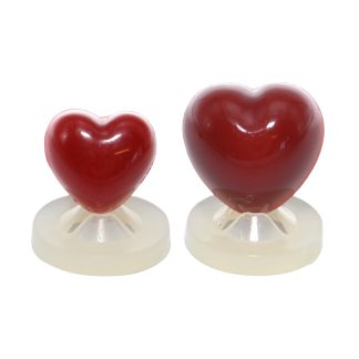 Merlot Brown Heart Noses with Plastic Backs