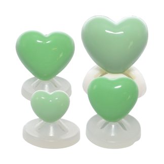 Mint Green Heart Noses with Plastic Backs