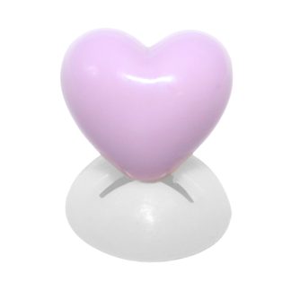 Pale Lilac Heart Noses with Plastic Backs