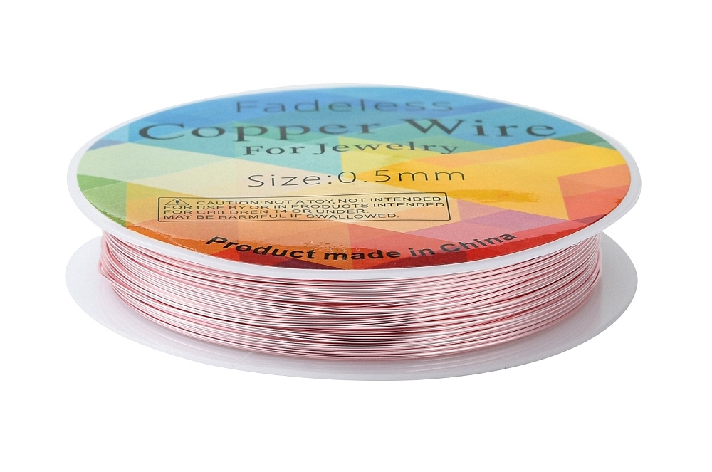 Pack of 1 - Pink 0.5mm x 8m Copper Wire - Image 3