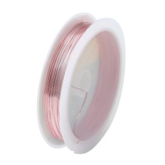 Pack of 1 - Pink 0.5mm x 8m Copper Wire