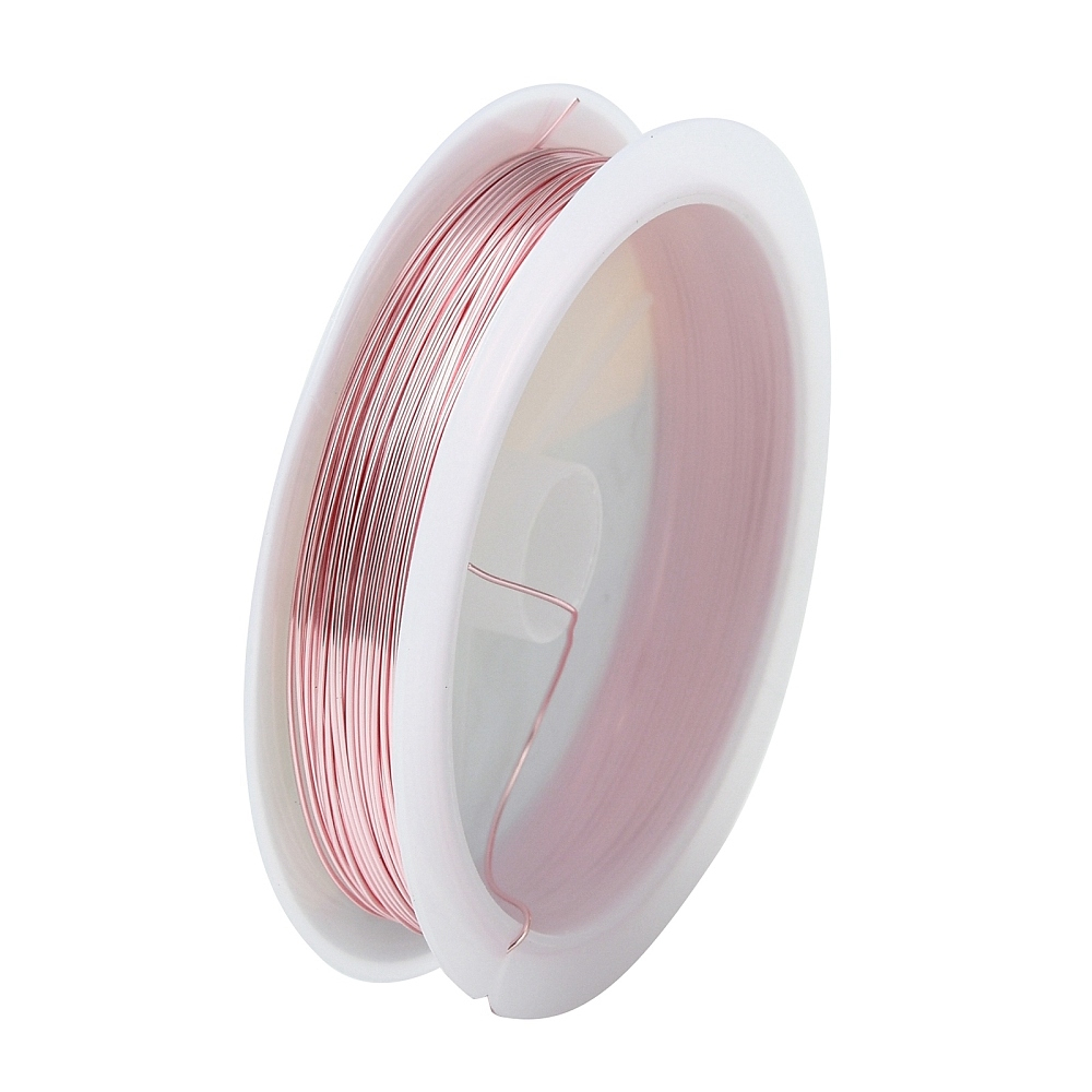 Pack of 1 - Pink 0.5mm x 8m Copper Wire