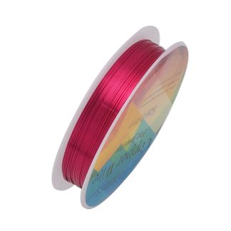 Pack of 1 - Cerise 0.5mm x 8m Copper Wire