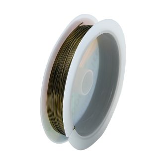 Pack of 1 - Antique Bronze 0.5mm x 8m Copper Wire