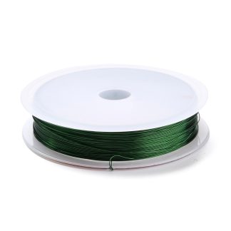 Pack of 1 - Dark Green 0.5mm x 8m Copper Wire