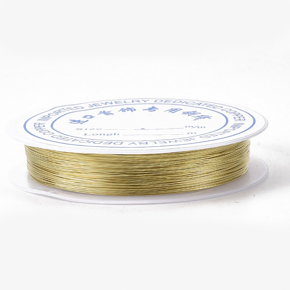 Pack of 1 - Gold 0.6mm x 6m Copper Wire | For Jewellery Making and Crafts - Image 2