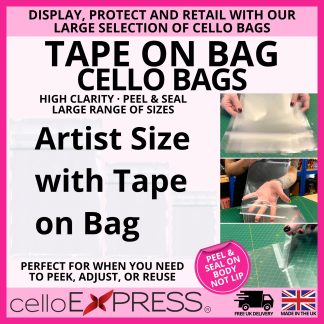 Artist Sizes Tape on Bag