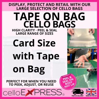 Card Sizes Tape on Bag Cello