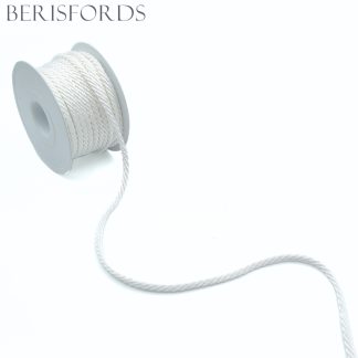 White (1) Barley Twisted Cord - Berisfords